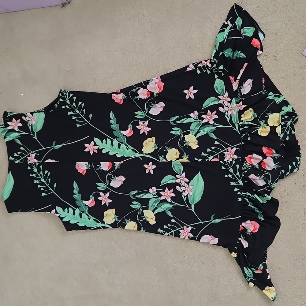Tommy Hilfiger Dress - Black Pastel Floral Print 10 - Picture 3 of 5